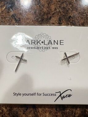 NWT - Park Lane Silver Cross Stud Earrings
